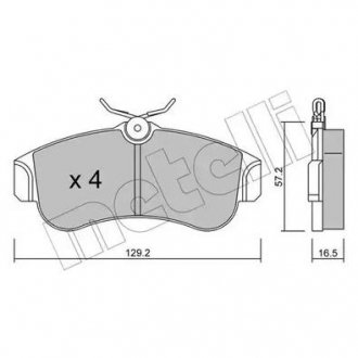 Комплект гальмівних колодок Metelli 22-0123-0