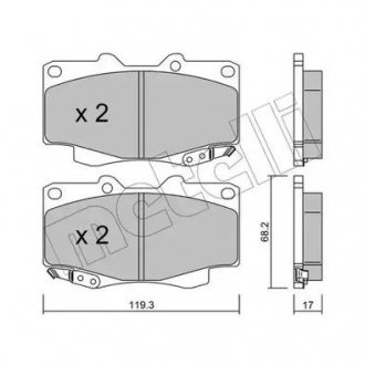 БЛОКИ ШИНКИ TOYOTA HILUX 01- Metelli 22-0129-1