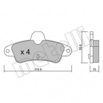 KLOCKI HAM.FORD MONDEO 93-00 TYL Metelli 22-0143-0