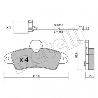 KLOCKI HAM.FORD MONDEO 93-00 TYL CZUJ Metelli 22-0143-0K