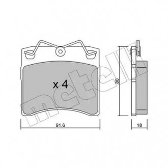 KLOCKI HAM.VW T4 2,5TDI -03 Metelli 22-0163-0