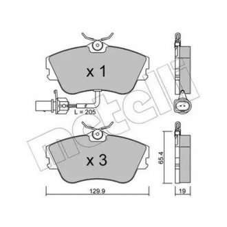 KLOCKI HAM.VW T4 96-03 CZUJ Metelli 22-0164-1