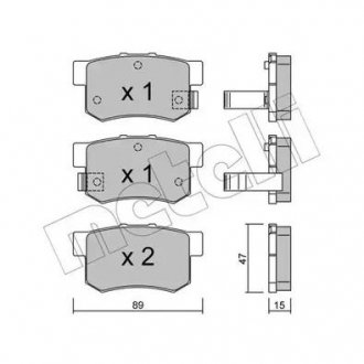 Комплект тормозных колодок Metelli 22-0173-0