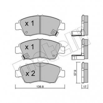 Колодки дискового тормоза Metelli 22-0175-0