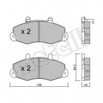 Гальмівні колодки, дискове гальмо (набір) Metelli 22-0194-1