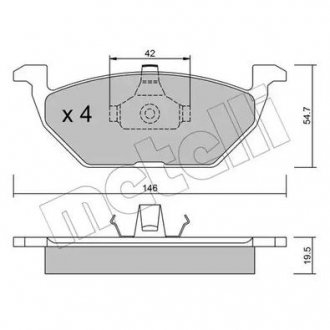 Колодки дискового тормоза Metelli 22-0211-0 (фото 1)