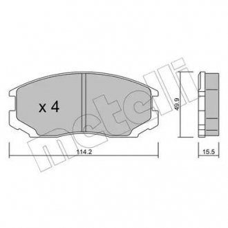 KLOCKI HAM.MITSUBISHI LANCER -03 Metelli 22-0221-0