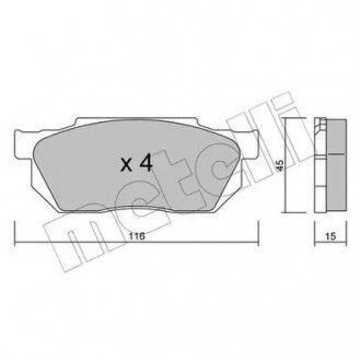 KLOCKI HAM.HONDA CIVIC 87-91 Metelli 22-0247-0