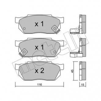 KLOCKI HAM.HONDA CIVIC 87-91 CZUJ Metelli 22-0247-1