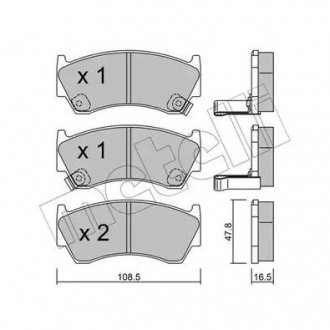 БЛОКИ ШИНКИ NISSAN ALMERA 95-99р Metelli 22-0277-0