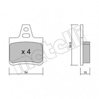 KLOCKI HAM.CITROEN XANTIA 93-01 TYL Metelli 22-0285-0 (фото 1)