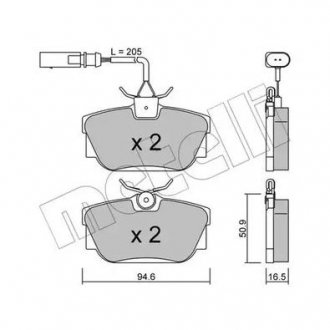 KLOCKI HAM.VW T4 99- CZUJ TYL Metelli 22-0346-2