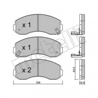 KLOCKI HAM.KIA K2500 2,5D 03- Metelli 22-0377-0