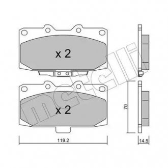 БЛОКИ ШИНКИ SUBARU IMPREZA 98-07р Metelli 22-0413-0