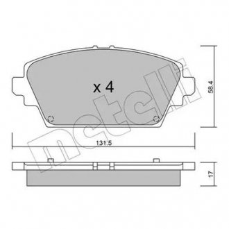 KLOCKI HAM.NISSAN ALMERA TINO 00- Metelli 22-0464-0