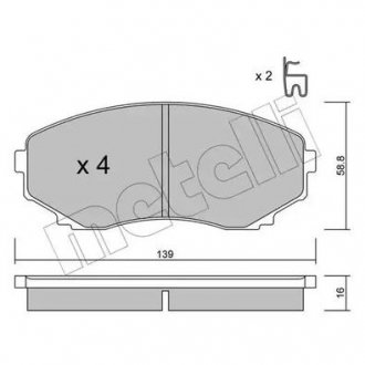 БЛОКИ ШИНКИ MAZDA MPV II Metelli 22-0477-0