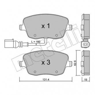 Тормозные колодки - (6Q0698151C) Metelli 22-0547-1