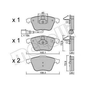 KLOCKI HAM.AUDI TT 06- CZUJ Metelli 22-0549-4