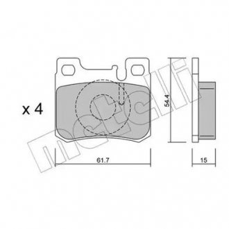 KLOCKI HAM.MERCEDES W124,W210 TYL Metelli 22-0566-0