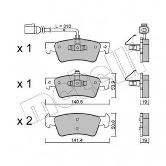 Тормозные колодки - (7L6698451 / 7H8698451) Metelli 22-0661-1