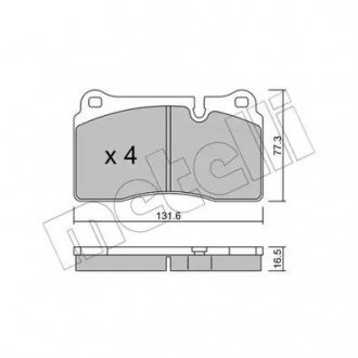 БЛОКИ ШИНКИ RANGE ROVER SPORT 05- Metelli 22-0695-0