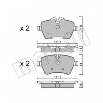 KLOCKI HAM.MINI COOPER S 06- Metelli 22-0768-0