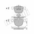 Комплект гальмівних колодок Metelli 22-0773-6 (фото 1)