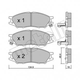 БЛОКИ ШИНКИ NISSAN ALMERA II 02-06 Metelli 22-0810-0