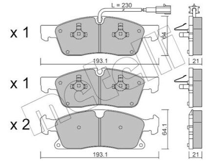 Гальмівні колодкиPRZOD Metelli 22-0927-5