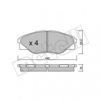 KLOCKI HAM.PRZOD TOYOTA HILUX 06- Metelli 22-0936-0