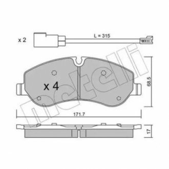 Комплект тормозных колодок - Metelli 22-0990-0