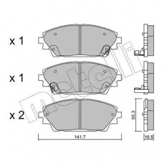 Колодки дискового тормоза Metelli 22-0992-0 (фото 1)