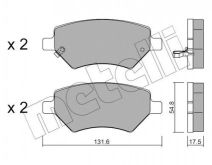 Комплект гальмівних колодок (дискових) Metelli 22-1049-0 (фото 1)