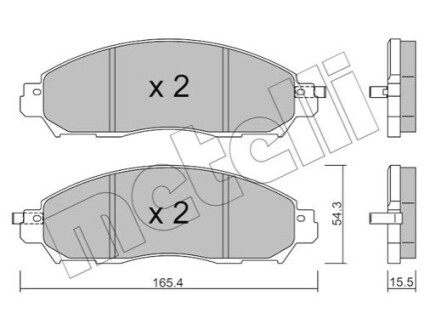 ПЕРЕДНІ ГАЛЬМІВНІ КОЛОДКИ Metelli 22-1081-1