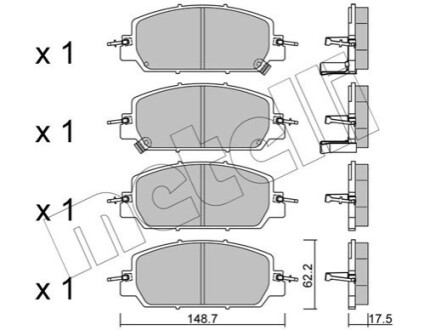 KLOCKI HAM.PRZOD HONDA Metelli 22-1153-0