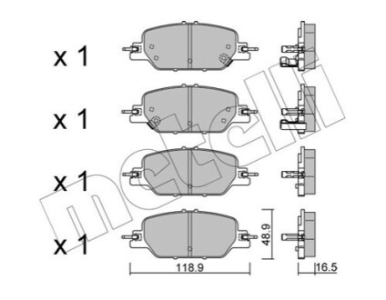 KLOCKI HAM.TYL HONDA Metelli 22-1154-0