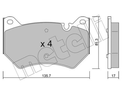 KLOCKI HAM.PRZOD Metelli 22-1170-0