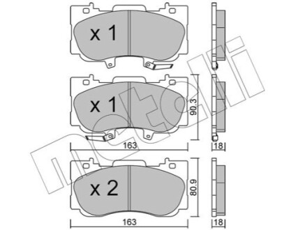 KLOCKI HAM.PRZOD FORD Metelli 22-1183-0