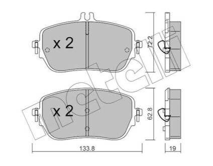 KLOCKI HAM.PRZOD Metelli 22-1193-0