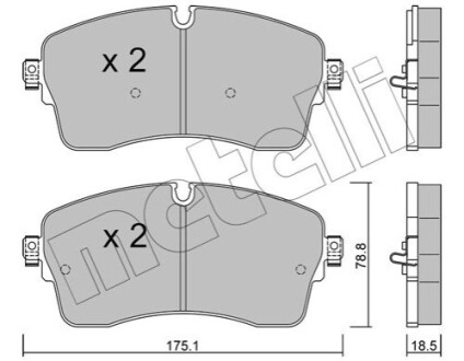 KLOCKI HAM.PRZOD Metelli 22-1250-1