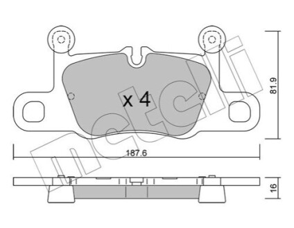 KLOCKI HAM.TYL Metelli 22-1258-0