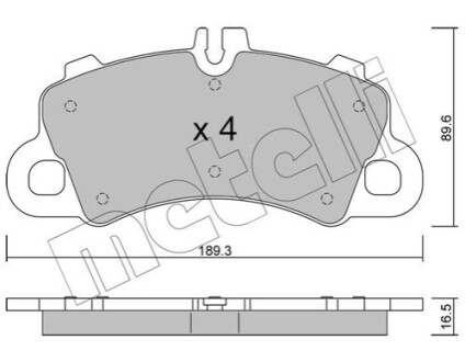 Комплект гальмівних колодок Metelli 22-1259-0