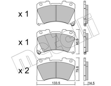 KLOCKI HAM.PRZOD Metelli 22-1288-0