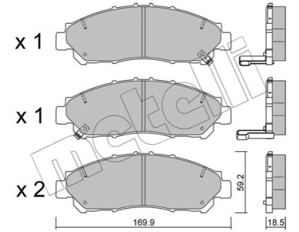 KLOCKI HAM.PRZOD Metelli 22-1291-0