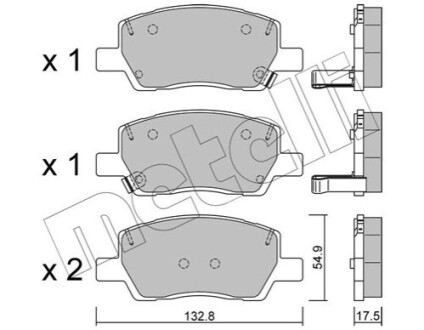 KLOCKI HAM.PRZOD Metelli 22-1296-0