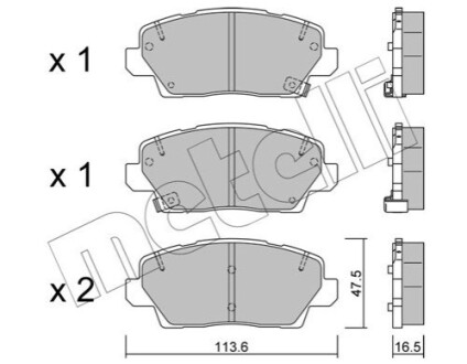 KLOCKI HAM.PRZOD Metelli 22-1302-0