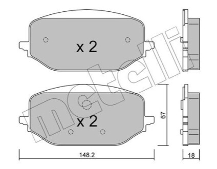 KLOCKI HAM.PRZOD Metelli 22-1351-0