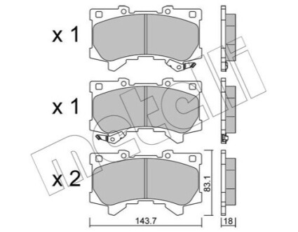 KLOCKI HAM PRZOD Metelli 2214010