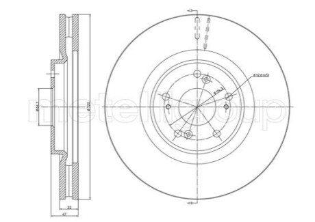 TARCZA HAM.HONDA ACCORD 08- Metelli 23-1325C