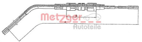 Трос, стояночная тормозная система METZGER 10.4132